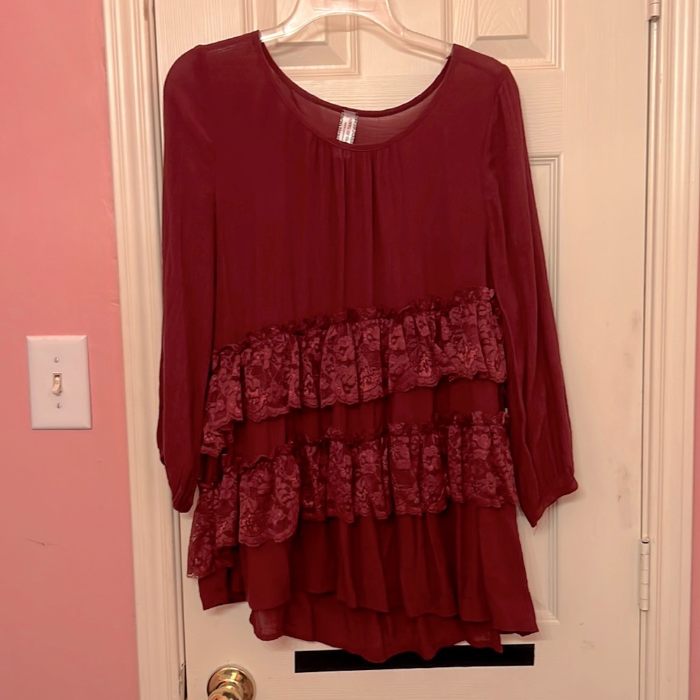 Lace layered blouse